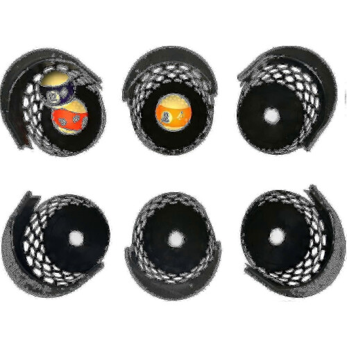 Billiard Table Pocket Replacement Set of 6 Plastic Web Pockets for Pool Tables 1