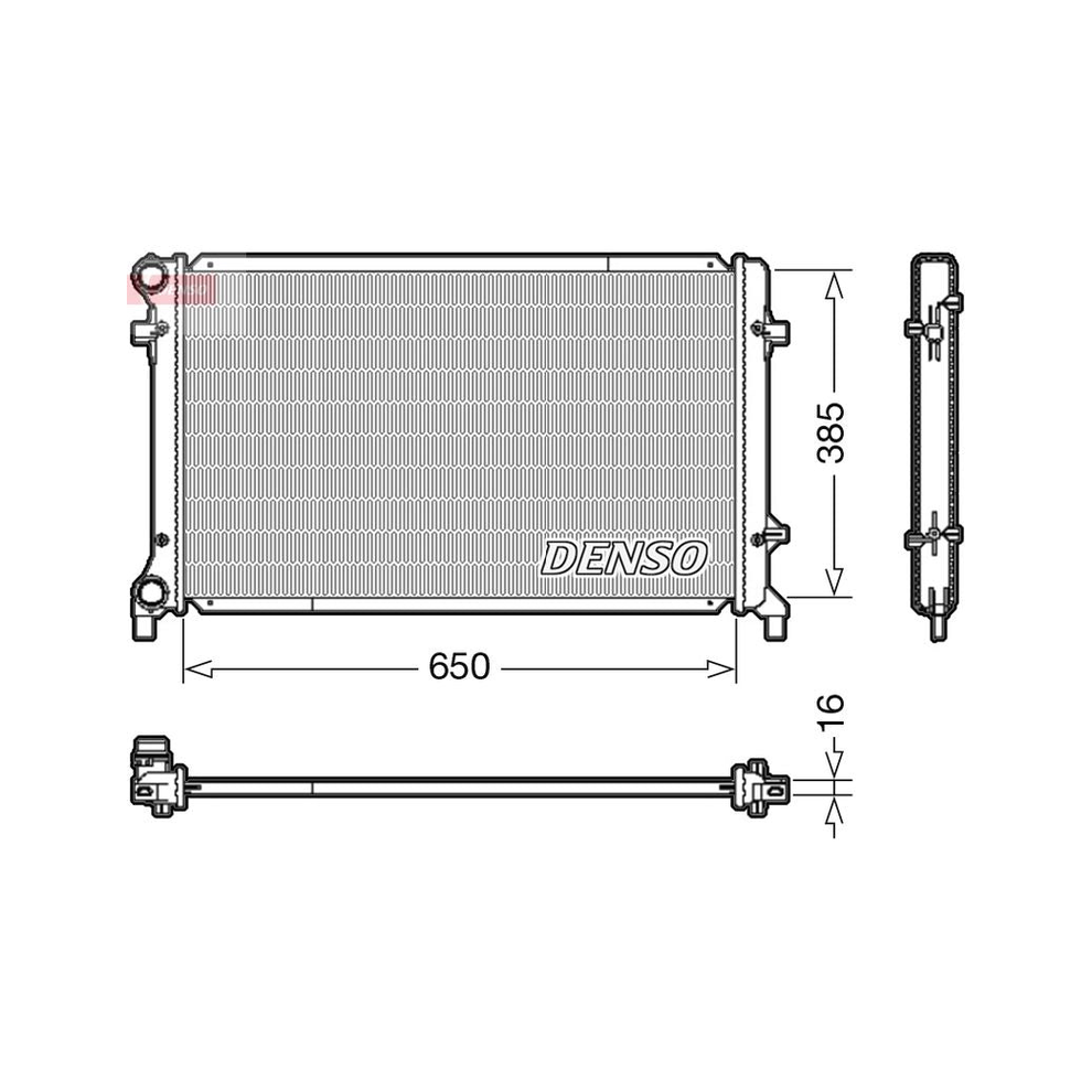 Radiator fits SEAT ALTEA 5P, 5P1 1.6 2004 on for manual transmission Denso New - Image 49