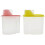 Contenitore per cereali in plastica trasparente, ermetico e impermeabile, con beccuccio versatore e misurino, 2 pezzi, 1,9 l 1
