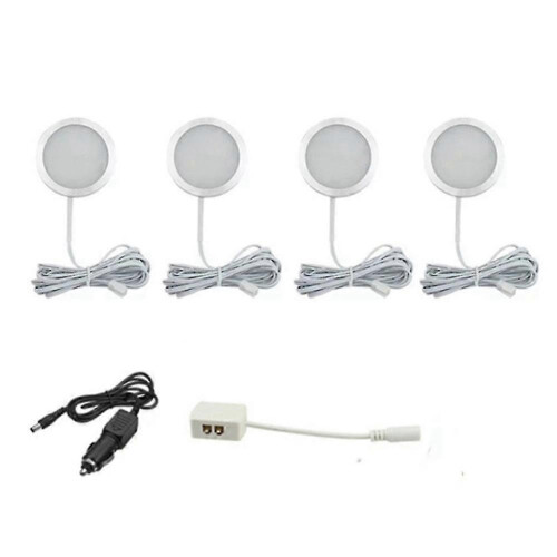 4PCS 12V White LED Interior Light for Caravan RV Van Boat Camping