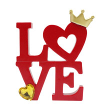 Decorative Resin Love Sign Cutout Centerpiece for Bookshelf and Table Decoration