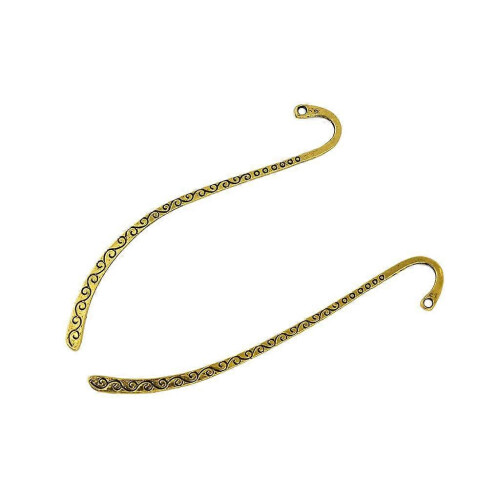 120Pcs Tibetan Gold Beaded Bookmarks with Hanging Loop for DIY Craft 1