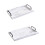 Lot de 2 plateaux de service rustiques vintage, élégants et polyvalents, blancs. 2