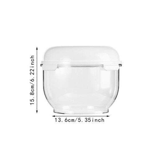 Transparente Knetschüssel mit Deckel für Dips, Snacks, Chips und zum Kochen 1