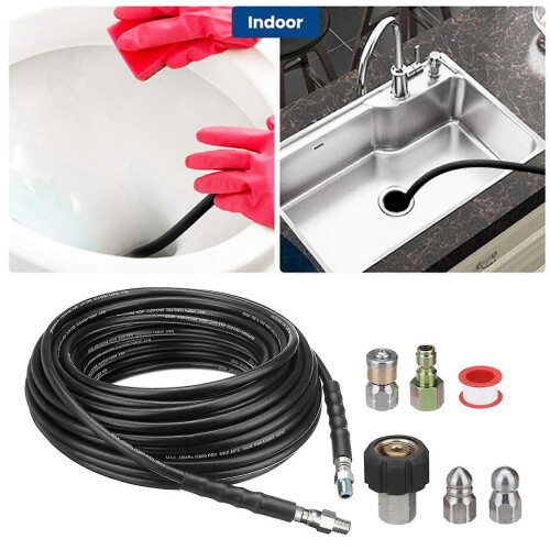 High-Pressure Sewer Nozzle Set Drain Cleaner 2-3 Pack 28x13x28cm 1