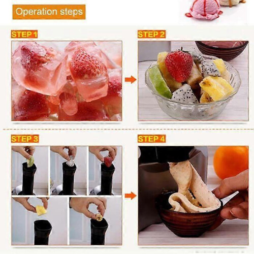 Grey 200W Portable Ice Cream Maker Home Fruit Dessert Machine 1