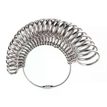 Size 0-13mm Aluminum Alloy Ring Gauges Sizer Meter Hand Loop Jewellery Measuring Ring Tool