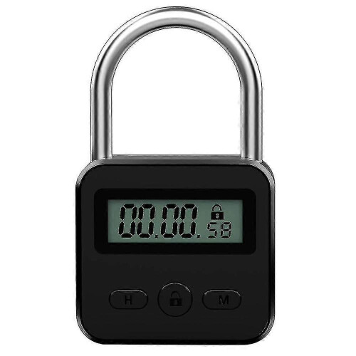 USB Rechargeable 99H Max Metal Timer Lock with LCD Display Multi-function Electronic Timer