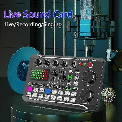 Scheda audio F998 BM800 e set di microfono a condensatore per streaming e podcasting. 1