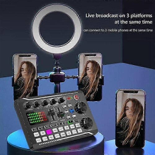 Scheda audio F998 BM800 e set di microfono a condensatore per streaming e podcasting. 2