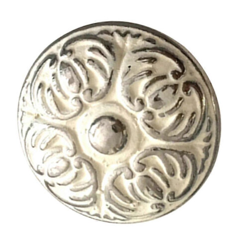 Vintage Silver Embossing Pattern Drawer Knobs 2 Pack Bedroom Furniture 2