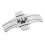 6x25mm 2x Stainless Steel Double Push Button Butterfly Deployment Watch Buckle 1