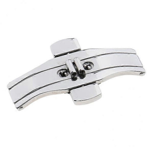 6x25mm 2x Stainless Steel Double Push Button Butterfly Deployment Watch Buckle