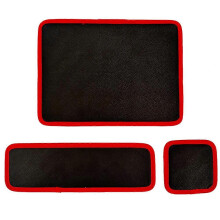 Flexible Tool Mat & Tray Holder 3PC Garage Auto Repair 12.8x9.8/12.6x4/6.3x5.3in Black & red