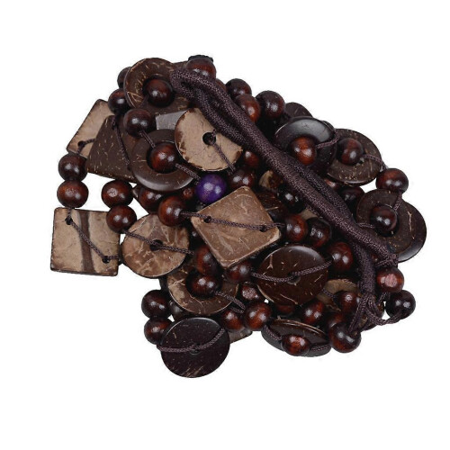 2 Pack Boho Coconut Shell Beaded Necklaces for Women Ethnic Style 2