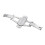 6x25mm 2x Stainless Steel Double Push Button Butterfly Deployment Watch Buckle 2