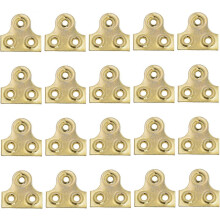 20Pcs Brass Picture Hanging Plates Mirror Glass Frame Fixing Brackets