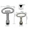 6pcs Metal Triangular Meter Key for Gas Water Electric Cabinet Box Valve 2