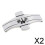 6x25mm 2x Stainless Steel Double Push Button Butterfly Deployment Watch Buckle 5