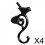 Elegant 4x Space Saving Wall Hook Key Holder Coat Hook for Kitchen Mudroom Bags 3