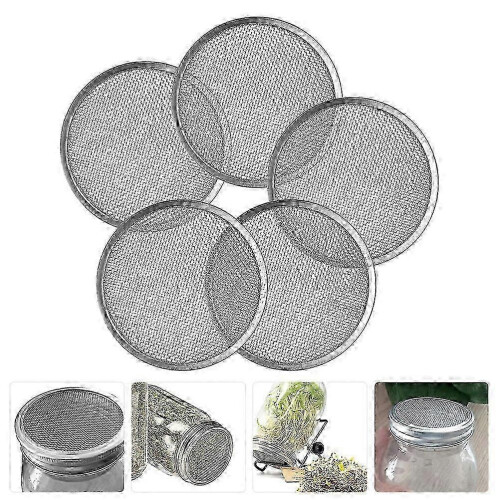5Pcs Reusable Sprouting Lids Multi-Purpose Filter Mesh Covers for Household Portable Growing 2
