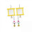 6x2 Interactive Chicken Mirror Toys for Birds Parakeets with Bell Yellow 1