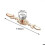 6 Pack Gold Crystal Diamond Door Knobs Furniture Handle Set 2