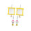 6x2 Interactive Chicken Mirror Toys for Birds Parakeets with Bell Yellow 3