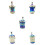 5pcs Enamel Perfume Locket Pendant Necklace Charm 1