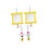 6x2 Interactive Chicken Mirror Toys for Birds Parakeets with Bell Yellow 4