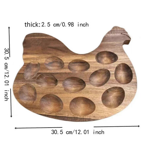Vintage Hen Wooden Egg Holder for Kitchen Pantry Storage 1