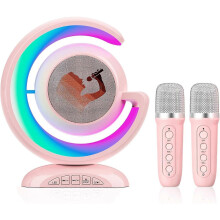 Wireless Karaoke Machine with 2 Mics for Kids and Adults Portable Home Party Fun