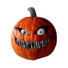 Spooky Scary Artificial Halloween Pumpkin Decoration for Creepy Party