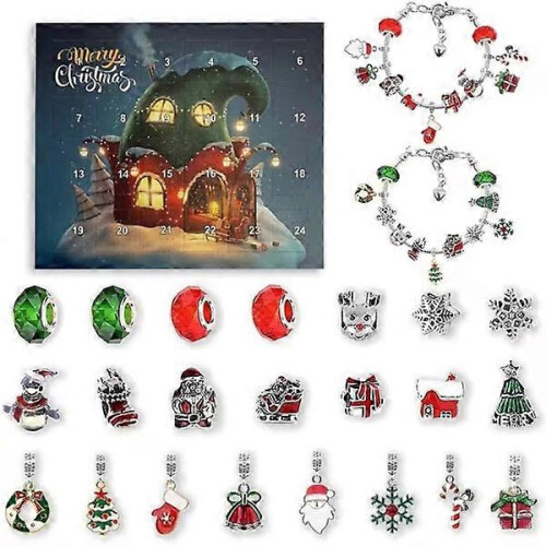 Sunmostar Mädchen Weihnachtskalender-Armband-Schmuckset 1