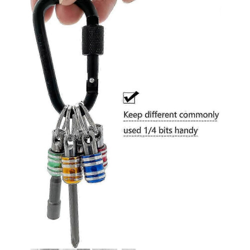 5pcs 1/4 Hex Handle Keychain Quick Change Screwdriver Bit Holder Set Ext Rod Screw Adapter 1