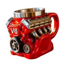 Mug à café original en forme de moteur V6, portable, pour la maison, l'hôtel et une utilisation quotidienne.