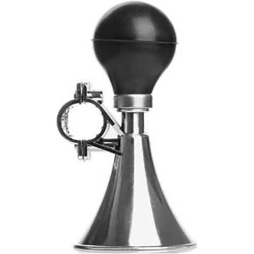 Klaxon de vélo, sonnette à air comprimé, pour guidon, couleur argent