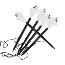 Lot de 3 lampes LED fantômes pour Halloween, décoration de jardin et d'allée, multicolore, 43 x 8 x 4 cm