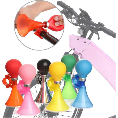 Klaxon de vélo, sonnette à air comprimé, pour guidon, couleur argent 1