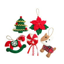 Lot de 5 décorations de Noël à suspendre au sapin, pour la maison de campagne, le bureau ou les fêtes.