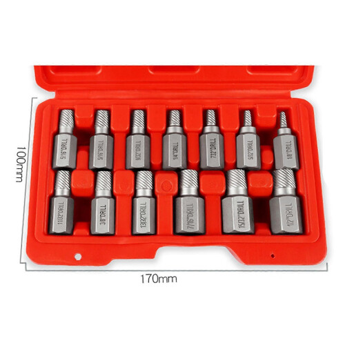 Kit de 13 extracteurs de vis endommagées pour une utilisation quotidienne 2