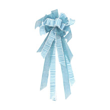 Large Bow Christmas Tree Topper for Xmas Gift Wrapping Ornament Blue