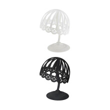 Estante de almacenamiento portátil y resistente para tapas huecas, 2 unidades, fácil de instalar, color blanco (45 cm) y negro (50 cm).