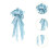 Large Bow Christmas Tree Topper for Xmas Gift Wrapping Ornament Blue 3