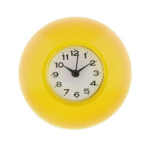 Orologio da bagno impermeabile bianco con ventosa, timer per doccia giallo