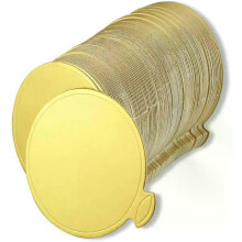 Golden Mini Cardboard Cake Board 100 Pack Round Dessert Plates for Mousse Cake Bases