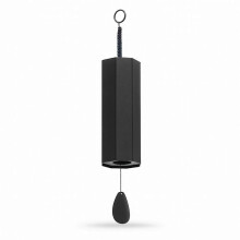 Hexagonal Metal Wind Chime Soothing Pendant Hanging Ornament for Garden Black