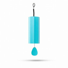 Hexagonal Metal Wind Chime Soothing Pendant Hanging Ornament for Garden Lake Blue