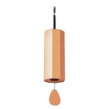 Hexagonal Metal Wind Chime Soothing Pendant Hanging Ornament for Garden Gold