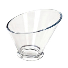 Smooth Acrylic Salad Bowl Multipurpose Mixing Serving Container for Popcorn Snacks 15.5X12.6cm